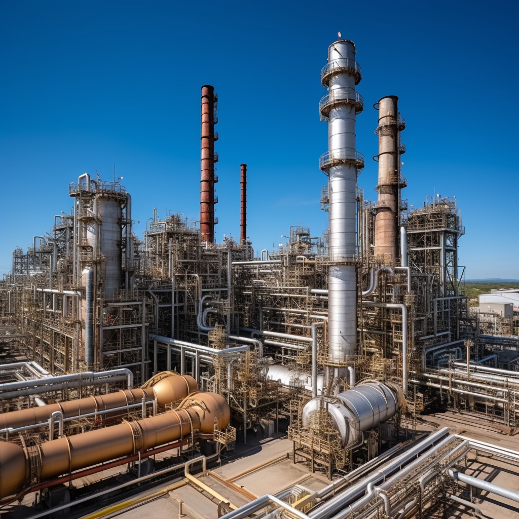 Petrochemical Industry Services: Image of a petrochemical plant